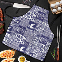 Blue Tonga Kilisimasi Fiefia Apron Pacific Patchwork Xmas Vibes - Polynesian Pride