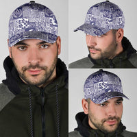 Blue Tonga Kilisimasi Fiefia Classic Cap Pacific Patchwork Xmas Vibes - Polynesian Pride