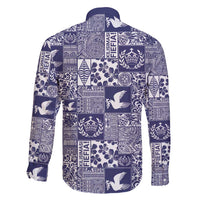 Blue Tonga Kilisimasi Fiefia Family Matching Long Sleeve Bodycon Dress and Hawaiian Shirt Pacific Patchwork Xmas Vibes LT9 - Polynesian Pride