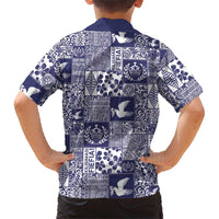 Blue Tonga Kilisimasi Fiefia Family Matching Summer Maxi Dress and Hawaiian Shirt Pacific Patchwork Xmas Vibes LT9 - Polynesian Pride