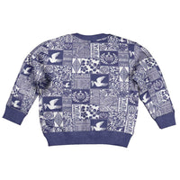 Blue Tonga Kilisimasi Fiefia Kid Ugly Christmas Sweater Pacific Patchwork Xmas Vibes - Polynesian Pride
