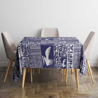 Blue Tonga Kilisimasi Fiefia Tablecloth Pacific Patchwork Xmas Vibes - Polynesian Pride