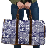 Blue Tonga Kilisimasi Fiefia Travel Bag Pacific Patchwork Xmas Vibes - Polynesian Pride