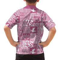 Pink Tonga Kilisimasi Fiefia Family Matching Puletasi and Hawaiian Shirt Pacific Patchwork Xmas Vibes LT9 - Polynesian Pride