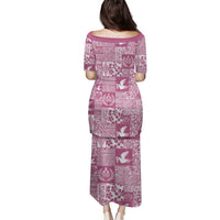 Pink Tonga Kilisimasi Fiefia Family Matching Puletasi and Hawaiian Shirt Pacific Patchwork Xmas Vibes LT9 - Polynesian Pride