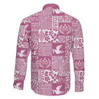Pink Tonga Kilisimasi Fiefia Family Matching Summer Maxi Dress and Hawaiian Shirt Pacific Patchwork Xmas Vibes LT9 - Polynesian Pride
