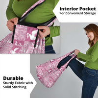 Pink Tonga Kilisimasi Fiefia Grocery Bag Pacific Patchwork Xmas Vibes - Polynesian Pride