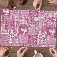 Pink Tonga Kilisimasi Fiefia Puzzle Pacific Patchwork Xmas Vibes - Polynesian Pride