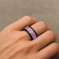 Pink Tonga Kilisimasi Fiefia Spinner Ring Pacific Patchwork Xmas Vibes - Polynesian Pride