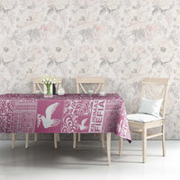 Pink Tonga Kilisimasi Fiefia Tablecloth Pacific Patchwork Xmas Vibes - Polynesian Pride