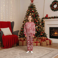 Red Tonga Kilisimasi Fiefia Christmas Pajama Set Pacific Patchwork Xmas Vibes - Polynesian Pride
