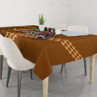 Custom Hawaii Honolulu Bowl Tablecloth With Kakau Tribal Pattern LT9 - Polynesian Pride