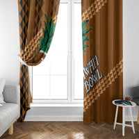 Custom Hawaii Honolulu Bowl Window Curtain With Kakau Tribal Pattern LT9 - Polynesian Pride