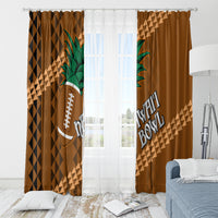 Custom Hawaii Honolulu Bowl Window Curtain With Kakau Tribal Pattern LT9 - Polynesian Pride