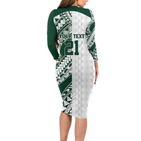 Polynesian Hawaii Volleyball Custom Family Matching Long Sleeve Bodycon Dress and Hawaiian Shirt Kakau with Sport Style LT9 - Polynesian Pride