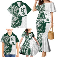 Polynesian Hawaii Volleyball Custom Family Matching Mermaid Dress and Hawaiian Shirt Kakau with Sport Style LT9 - Polynesian Pride