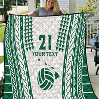 Polynesian Hawaii Volleyball Custom Quilt White Kakau with Map Motif LT9 White - Polynesian Pride