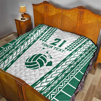 Polynesian Hawaii Volleyball Custom Quilt White Kakau with Map Motif LT9 - Polynesian Pride