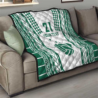 Polynesian Hawaii Volleyball Custom Quilt White Kakau with Map Motif LT9 - Polynesian Pride