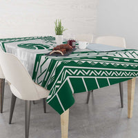 Polynesian Hawaii Volleyball Custom Tablecloth White Kakau with Map Motif