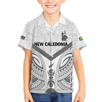 New Caledonia Football Custom Family Matching Off The Shoulder Long Sleeve Dress and Hawaiian Shirt Go Champions Les Cagous
