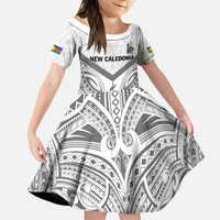 New Caledonia Football Custom Family Matching Off Shoulder Maxi Dress and Hawaiian Shirt Go Champions Les Cagous