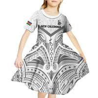 New Caledonia Football Custom Kid Short Sleeve Dress Go Champions Les Cagous