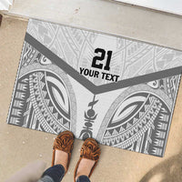 New Caledonia Football Custom Rubber Doormat Go Champions Les Cagous