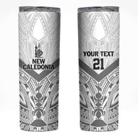 New Caledonia Football Custom Skinny Tumbler Go Champions Les Cagous