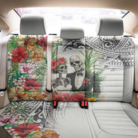 Skeleton Love for Valentine’s Day Back Car Seat Cover Polynesian Tribal Love Forever