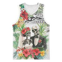 Skeleton Love for Valentine’s Day Basketball Jersey Polynesian Tribal Love Forever - Polynesian Pride