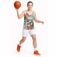 Skeleton Love for Valentine’s Day Basketball Jersey Polynesian Tribal Love Forever - Polynesian Pride