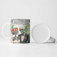 Skeleton Love for Valentine’s Day Ceramic Mug Polynesian Tribal Love Forever - Polynesian Pride