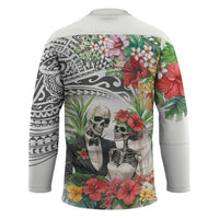 Skeleton Love for Valentine’s Day Hockey Jersey Polynesian Tribal Love Forever - Polynesian Pride
