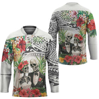 Skeleton Love for Valentine’s Day Hockey Jersey Polynesian Tribal Love Forever - Polynesian Pride