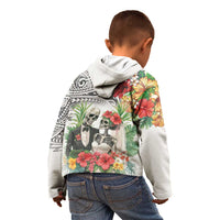Skeleton Love for Valentine’s Day Kid Hoodie Polynesian Tribal Love Forever