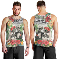 Skeleton Love for Valentine’s Day Men Tank Top Polynesian Tribal Love Forever