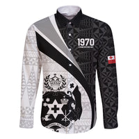 Personalised Tonga Emancipation Day Family Matching Off Shoulder Maxi Dress and Hawaiian Shirt Since 1970 Ngatu Tribal Pattern