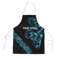 All Black Maori Tribal Tattoo Personalised Apron Polynesian Style - Polynesian Pride