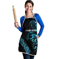 All Black Maori Tribal Tattoo Personalised Apron Polynesian Style - Polynesian Pride