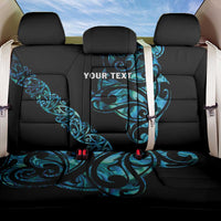 All Black Maori Tribal Tattoo Personalised Back Car Seat Cover Polynesian Style