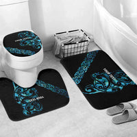 All Black Maori Tribal Tattoo Personalised Bathroom Set Polynesian Style - Polynesian Pride