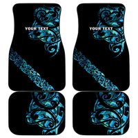 All Black Maori Tribal Tattoo Personalised Car Mats Polynesian Style