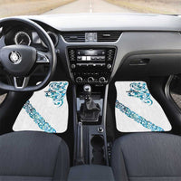 All White Maori Tribal Tattoo Personalised Car Mats Polynesian Style