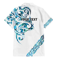 All White Maori Tribal Tattoo Personalised Family Matching Mermaid Dress and Hawaiian Shirt Polynesian Style