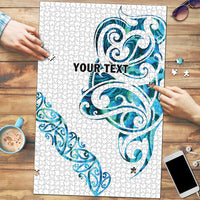 All White Maori Tribal Tattoo Personalised Puzzle Polynesian Style - Polynesian Pride