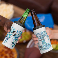 Queensland Maori Kiwi Personalised 4 in 1 Can Cooler Tumbler Ma Kakariki Papua Shell Maori Tribal Tattoo