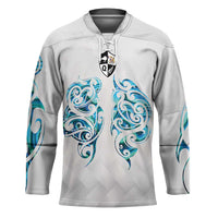 Queensland Maori Kiwi Personalised Hockey Jersey Ma Kakariki Papua Shell Maori Tribal Tattoo - Polynesian Pride