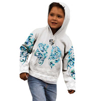 Queensland Maori Kiwi Personalised Kid Hoodie Ma Kakariki Papua Shell Maori Tribal Tattoo