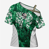 Queensland Maori Kiwi Personalised Cross Shoulder Shirt Kikirangi Papua Shell Maori Tribal Tattoo - Polynesian Pride